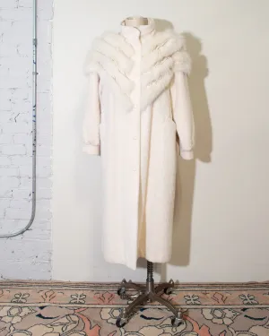 Norma Canada Cream Alpaca and Fox Winter Coat