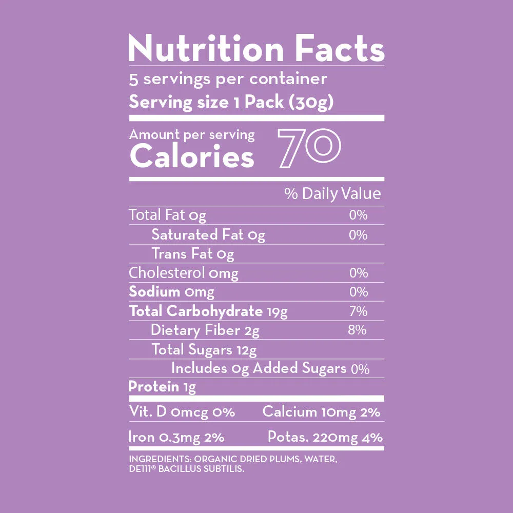 ORGANIC DRIED PLUMS W/ ADDED PROBIOTICS