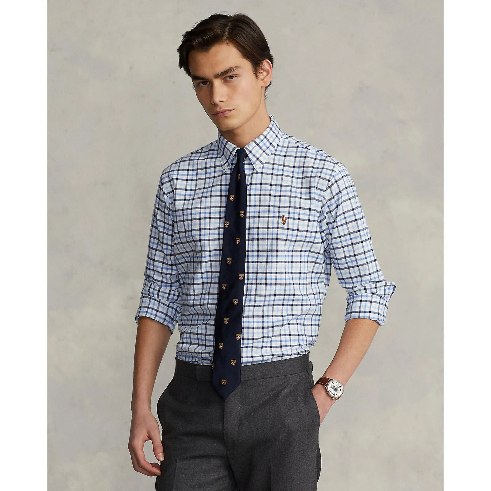 Oxford Shirt - Check - Blue & White