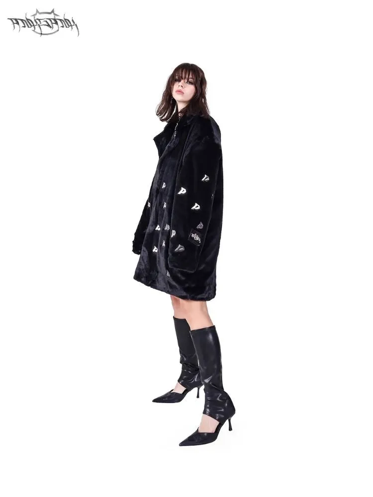Padded Shoulder Genderless Fur Coat【s0000004822】