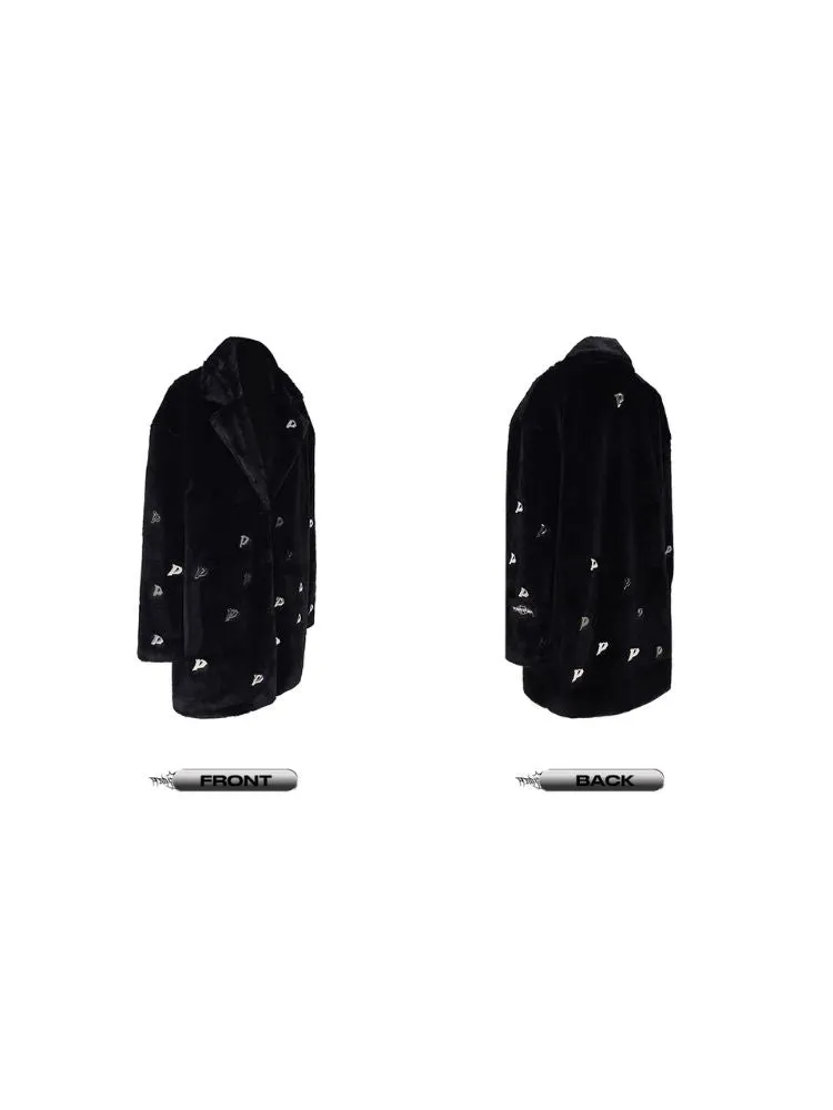 Padded Shoulder Genderless Fur Coat【s0000004822】