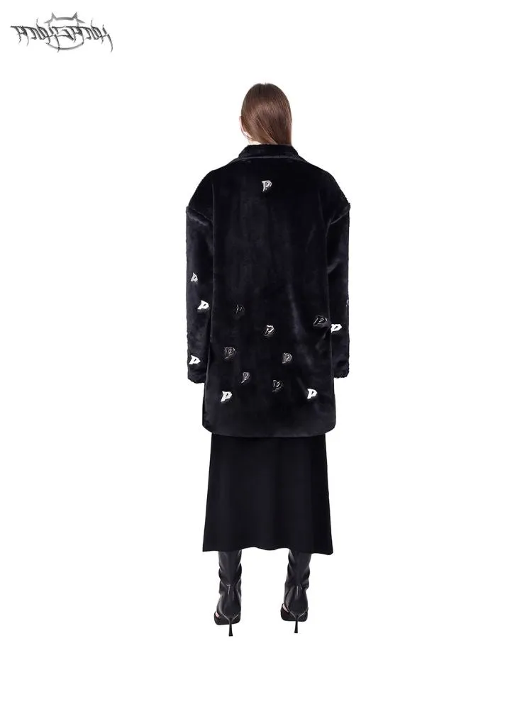 Padded Shoulder Genderless Fur Coat【s0000004822】