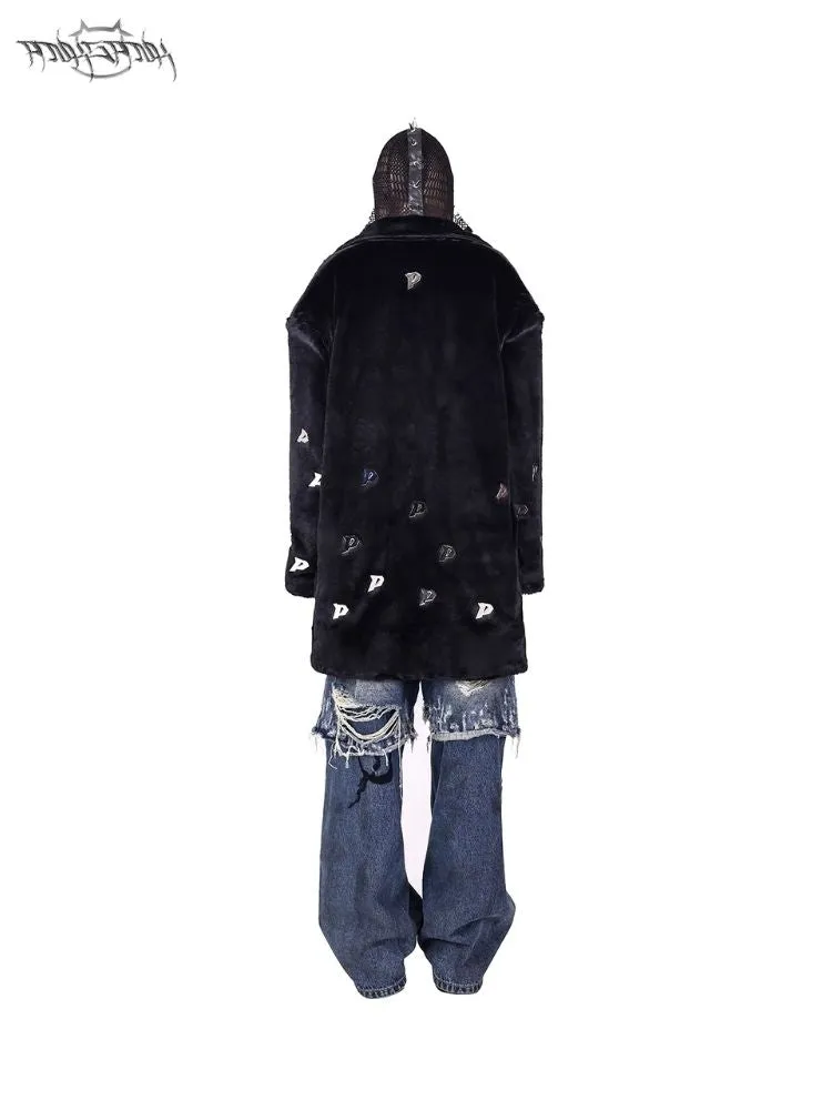 Padded Shoulder Genderless Fur Coat【s0000004822】