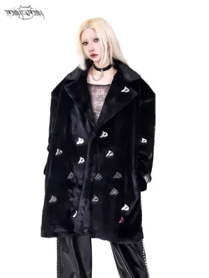 Padded Shoulder Genderless Fur Coat【s0000004822】