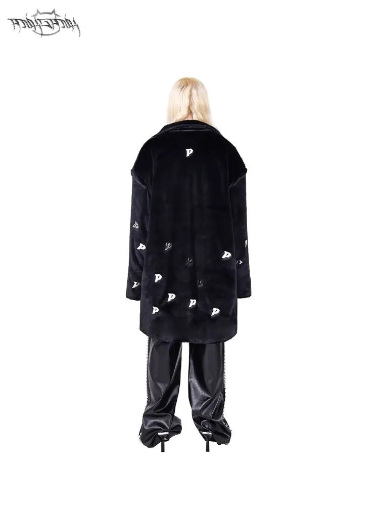 Padded Shoulder Genderless Fur Coat【s0000004822】