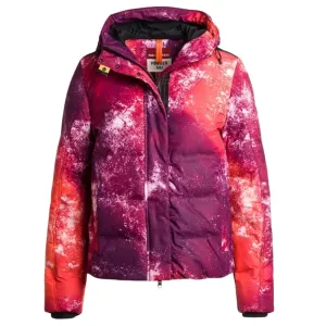 Parajumpers Berry Snow Print Purple Down Jacket
