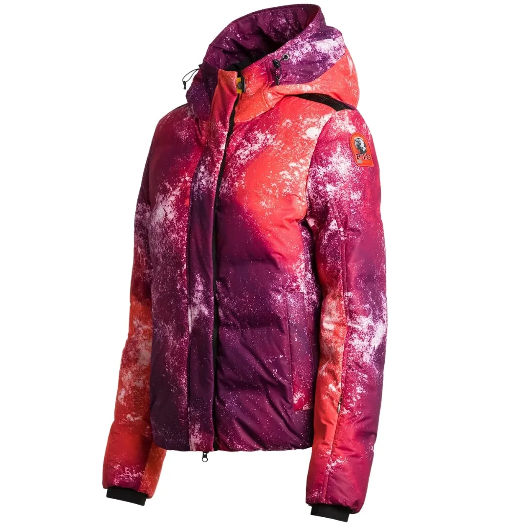 Parajumpers Berry Snow Print Purple Down Jacket