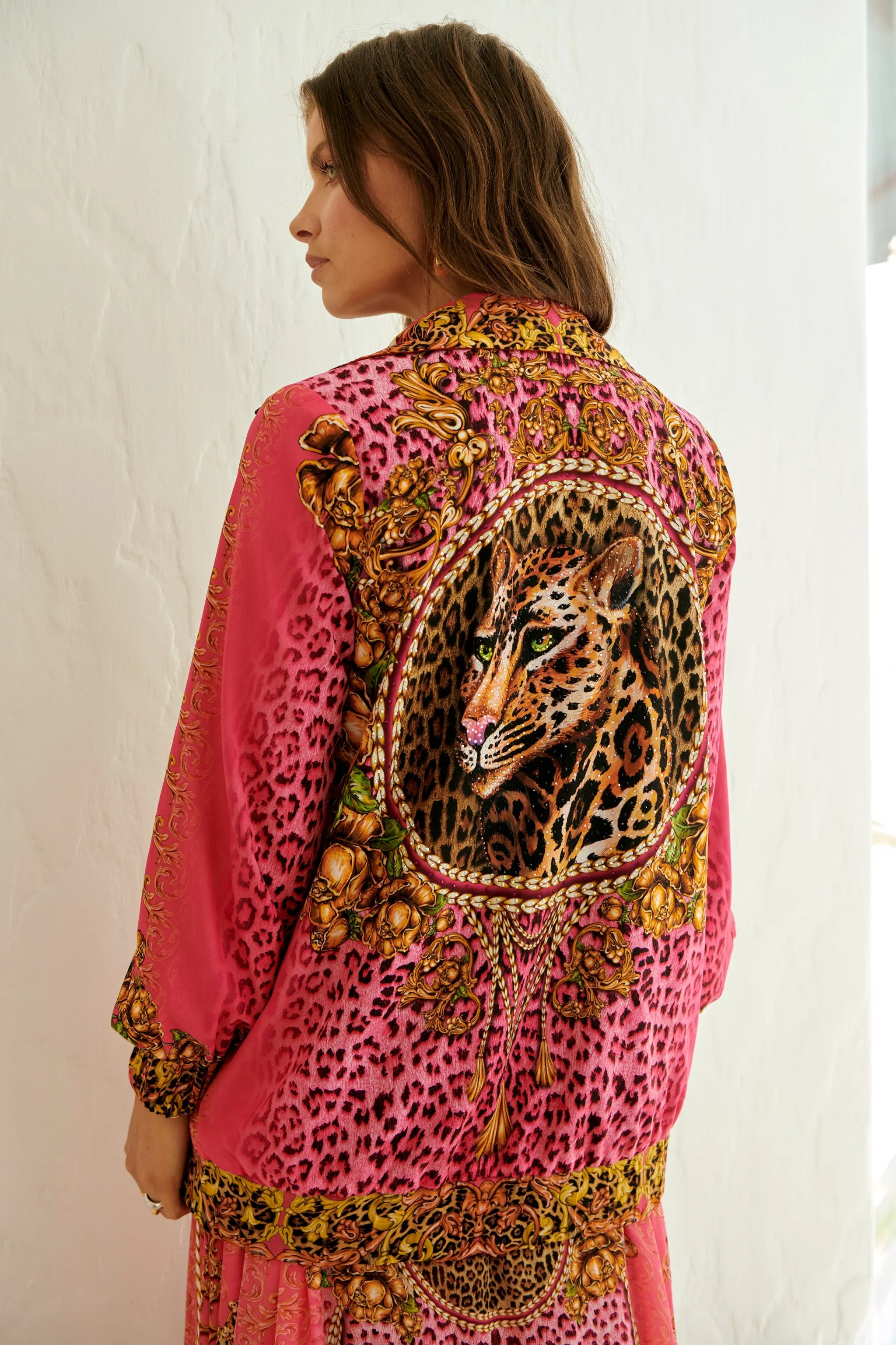 PINK LEOPARD REVERSIBLE BOMBER JACKET