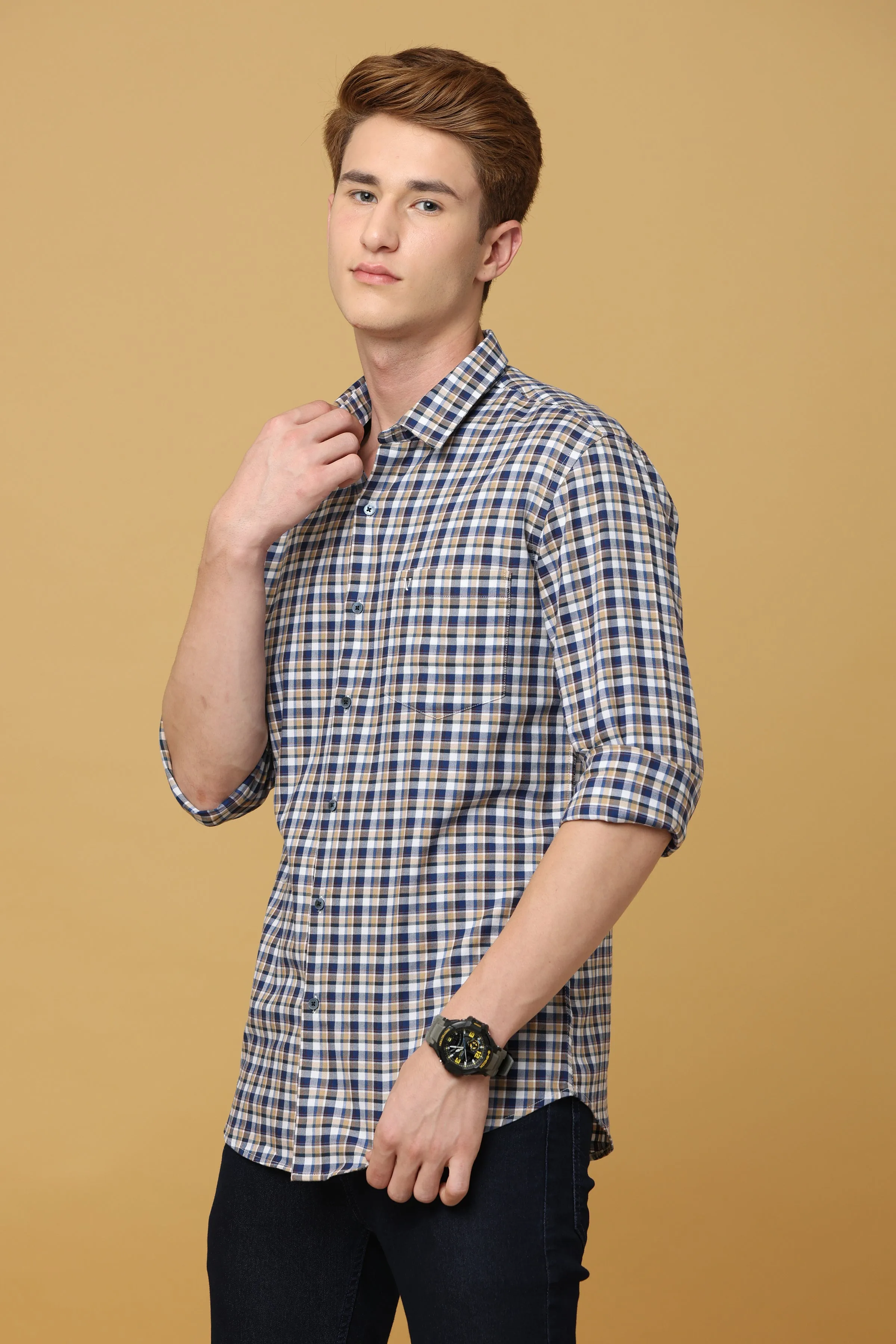 Premium Cotton Check Shirt