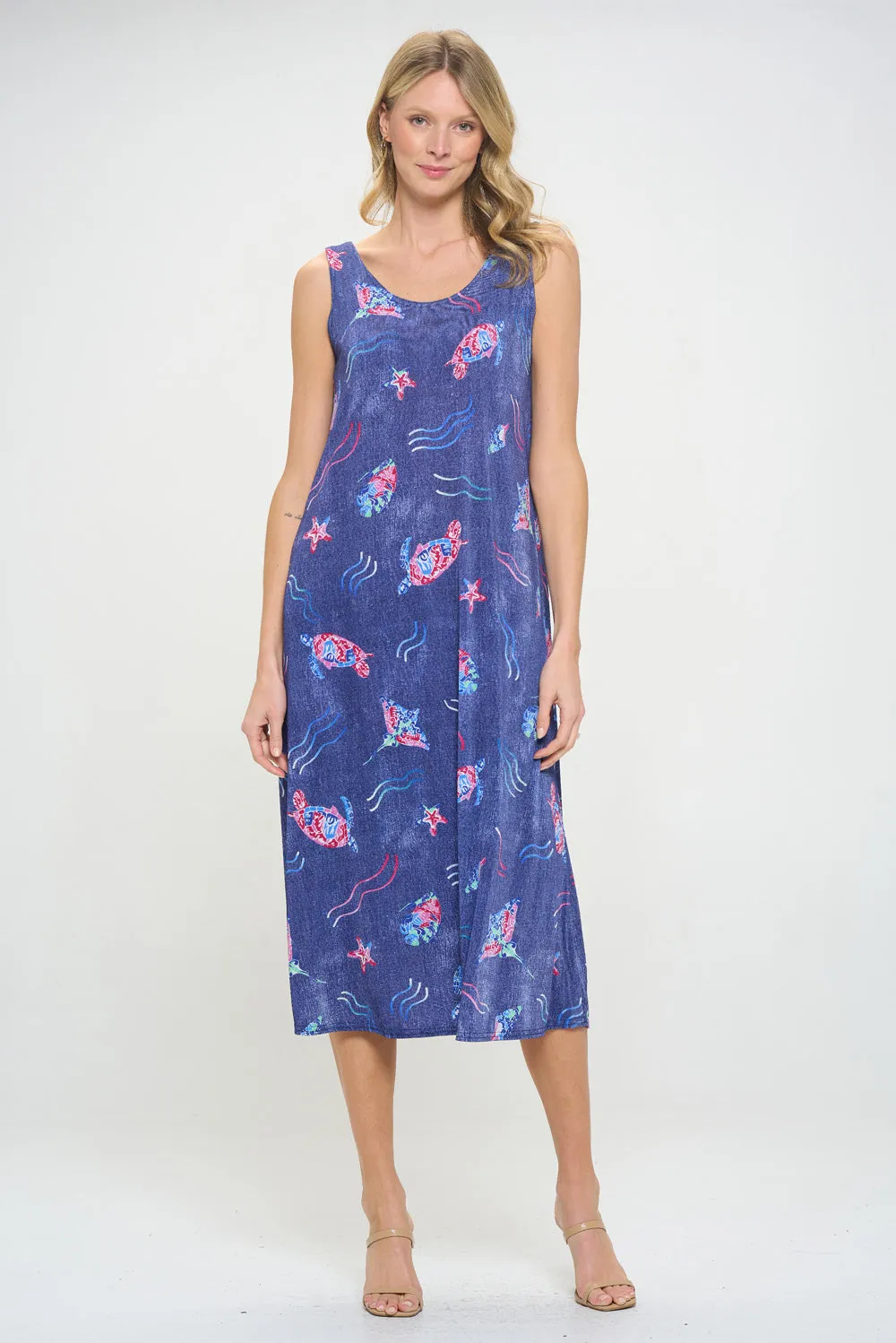 Print  Long Tank Dress -7000BN-TRD1-D007