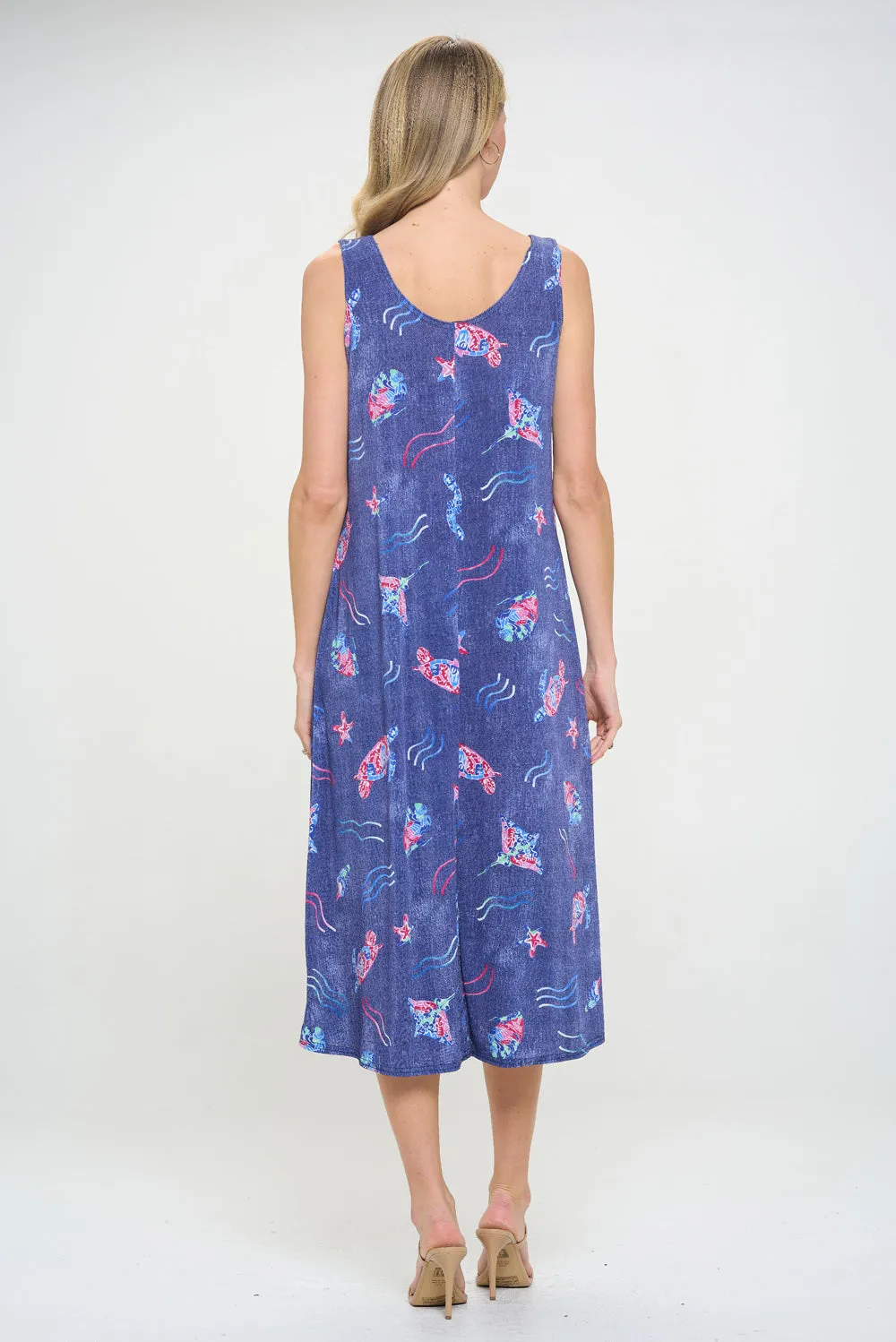 Print  Long Tank Dress -7000BN-TRD1-D007