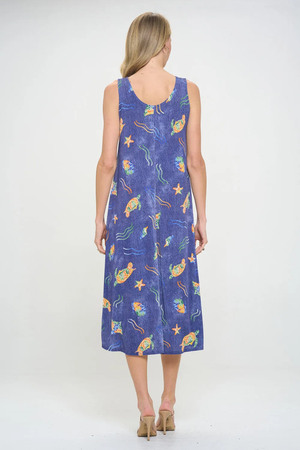 Print  Long Tank Dress -7000BN-TRD1-D007