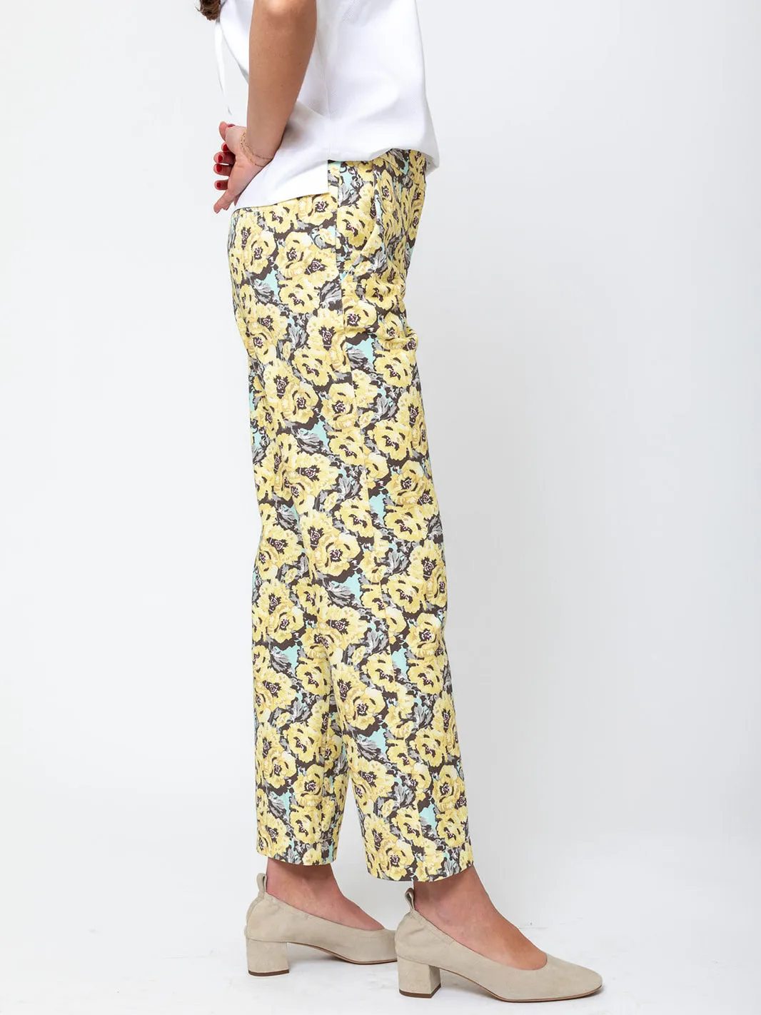 Printed Denim Pants - Nectar