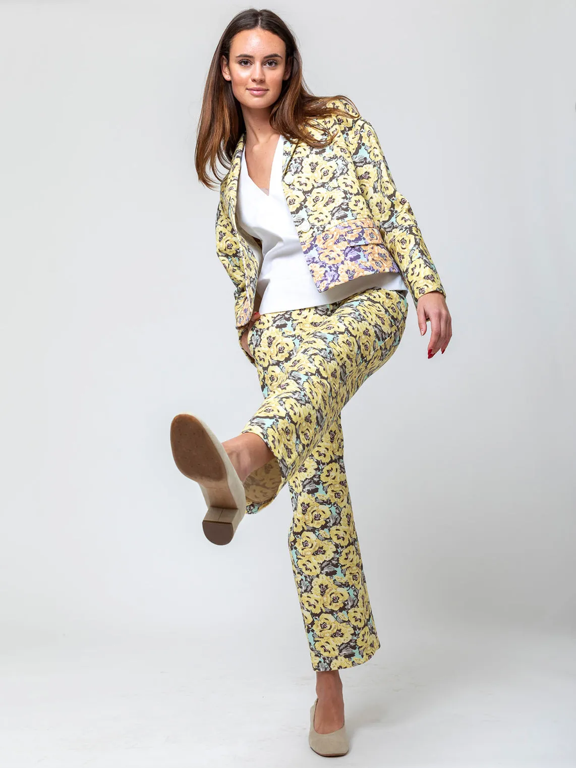 Printed Denim Pants - Nectar