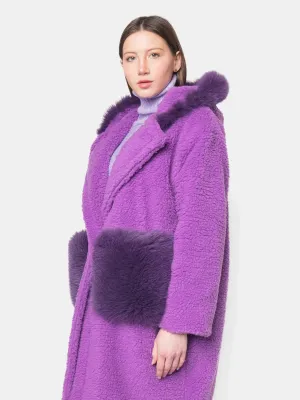 Purple hooded teddy