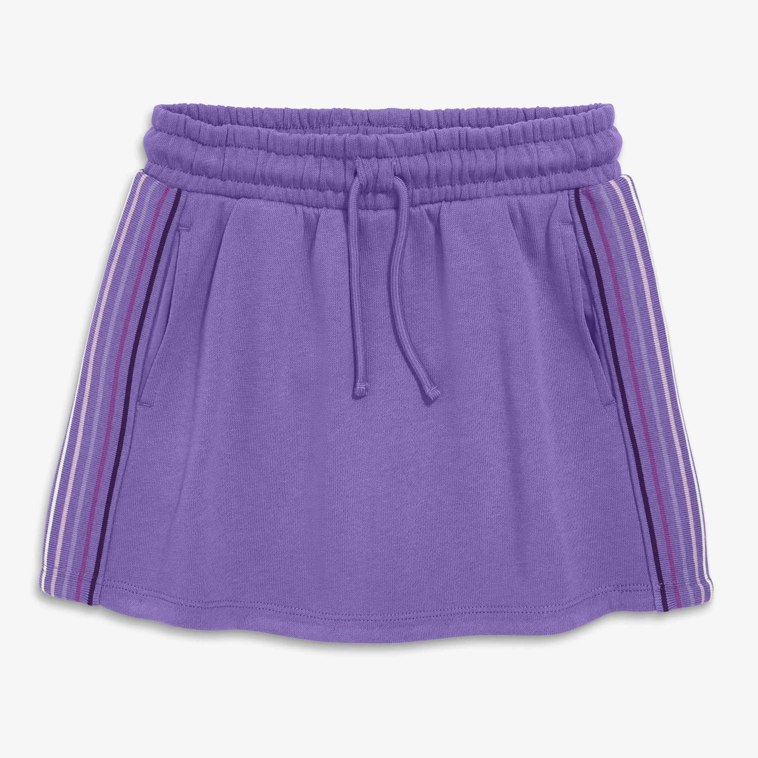 Rainbow trim drawstring pocket skort