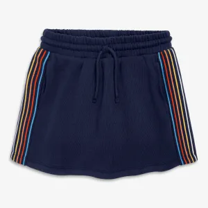 Rainbow trim drawstring pocket skort