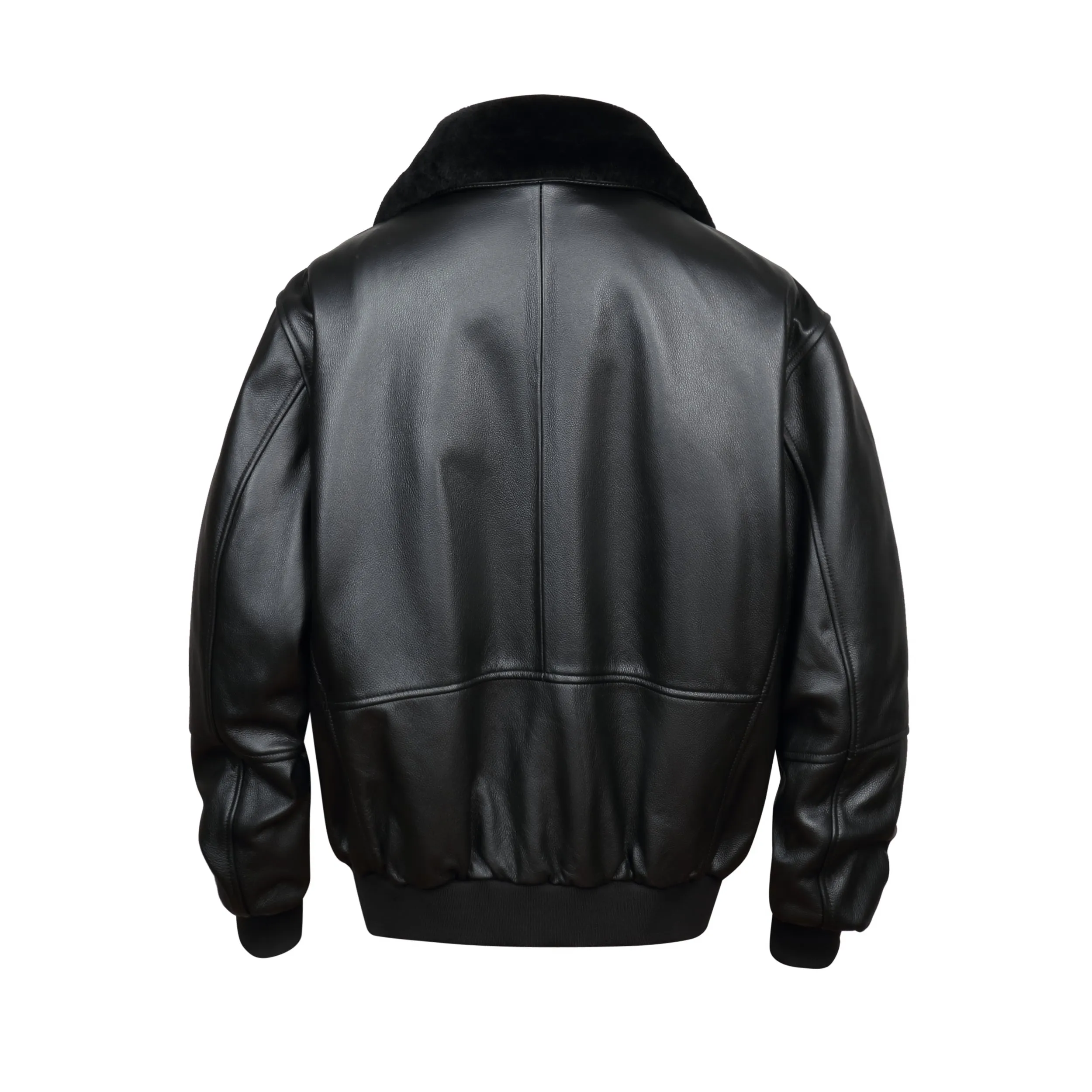 REED Men's Premium Leather Aviator Bomber Jacket - Imported