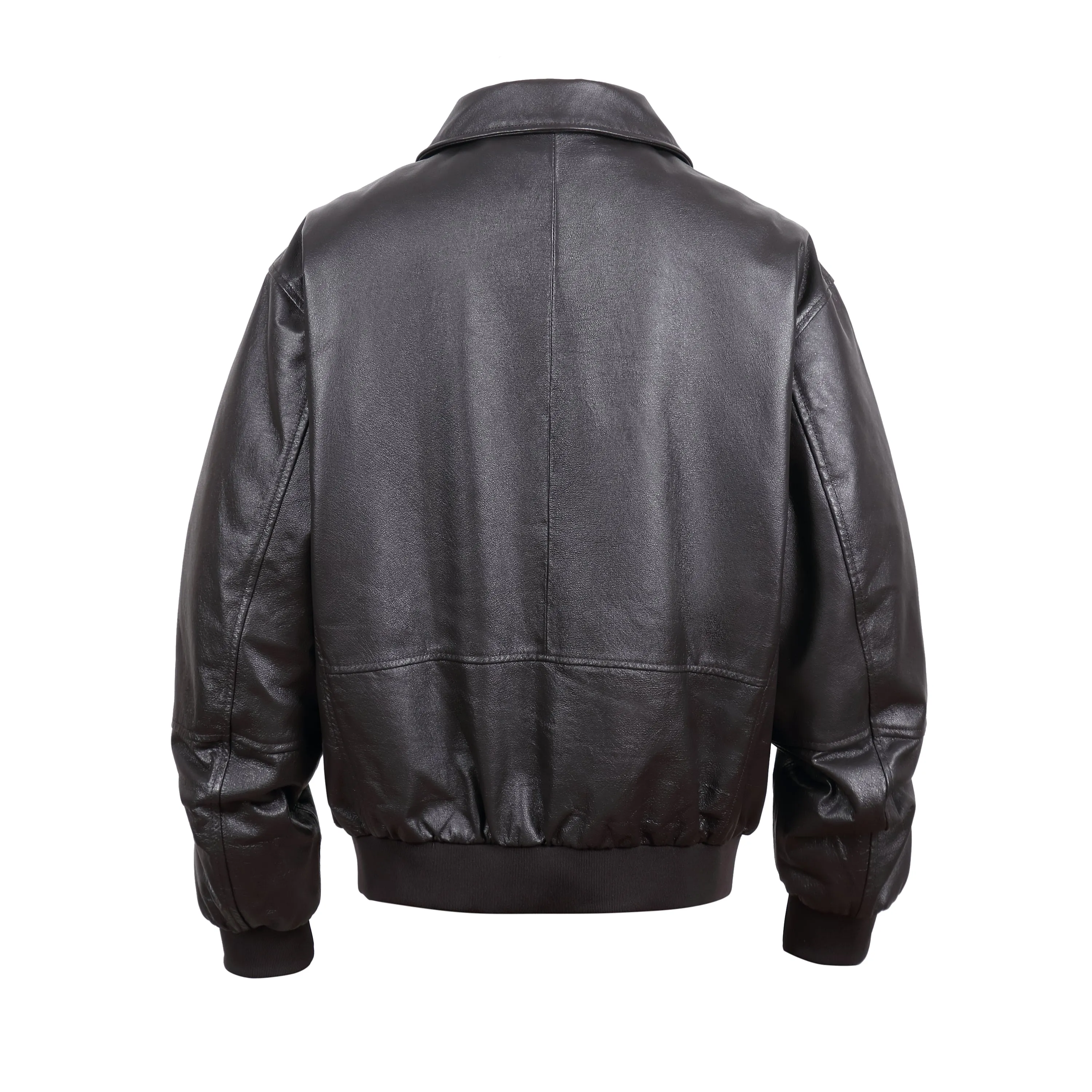 REED Men's Premium Leather Aviator Bomber Jacket - Imported