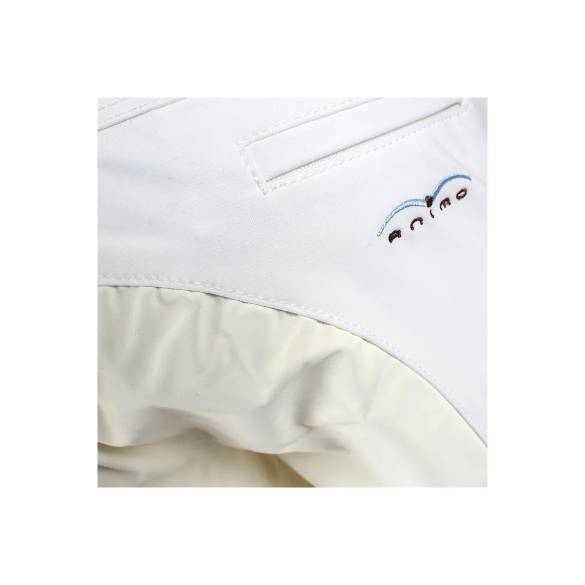 RIDING BREECHES WITH KNEE GRIP AND CONTRASTING TRIM White