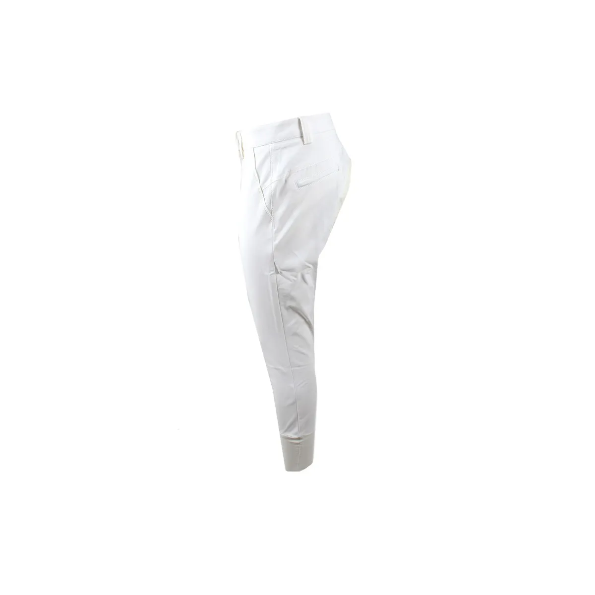 RIDING BREECHES WITH KNEE GRIP AND CONTRASTING TRIM White