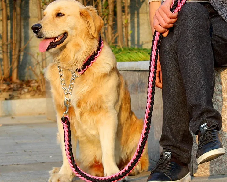 Rope Slip Chain Collar & Leash Set