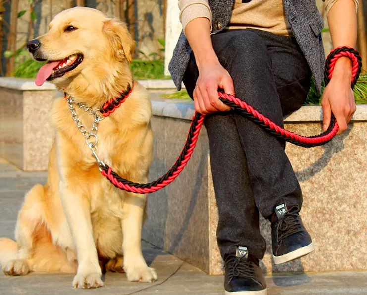 Rope Slip Chain Collar & Leash Set