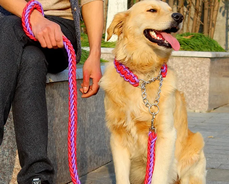 Rope Slip Chain Collar & Leash Set