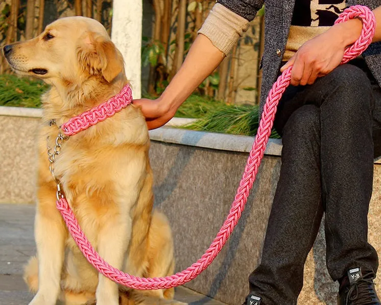 Rope Slip Chain Collar & Leash Set