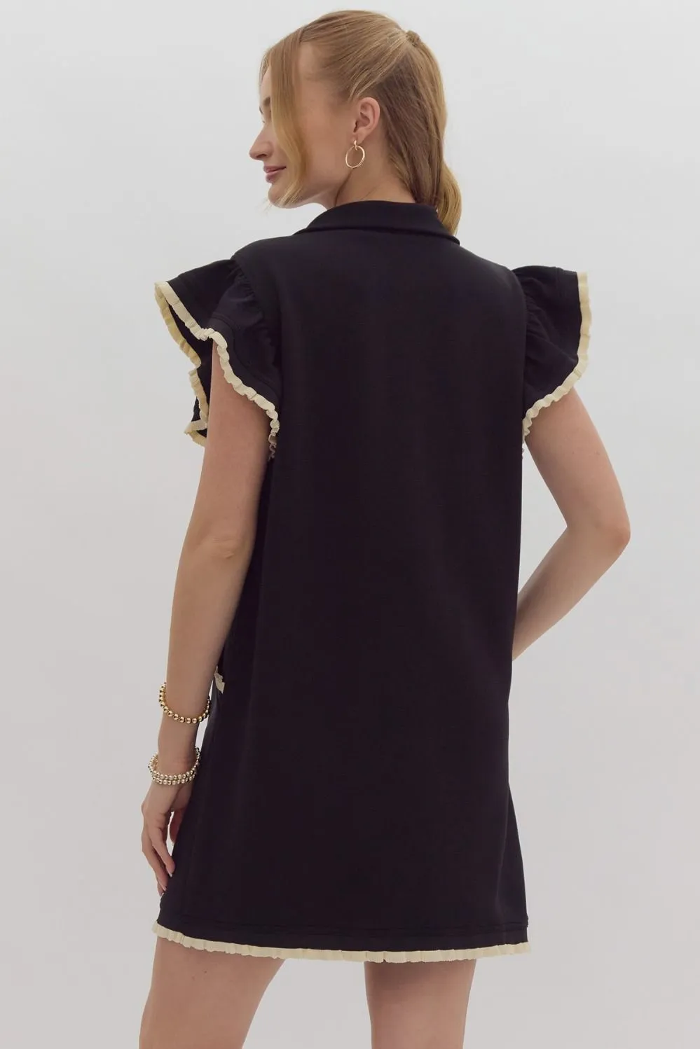 Ruffle Trim Dress