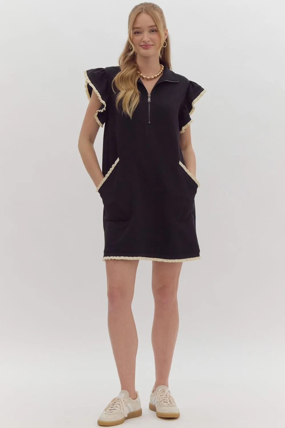 Ruffle Trim Dress