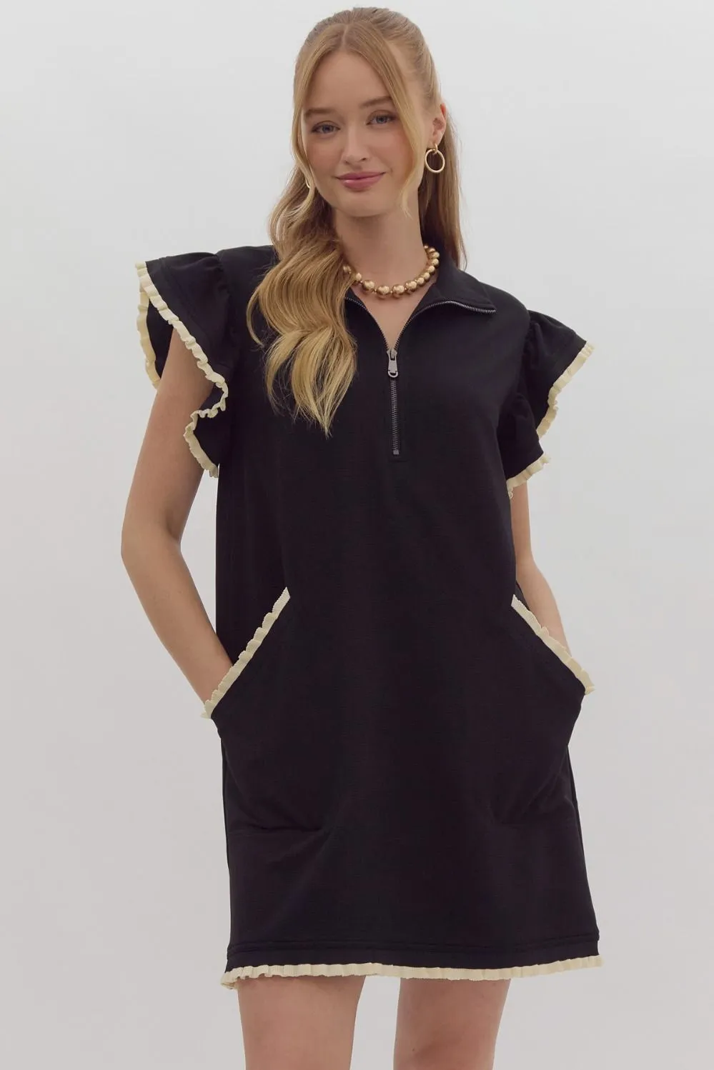 Ruffle Trim Dress