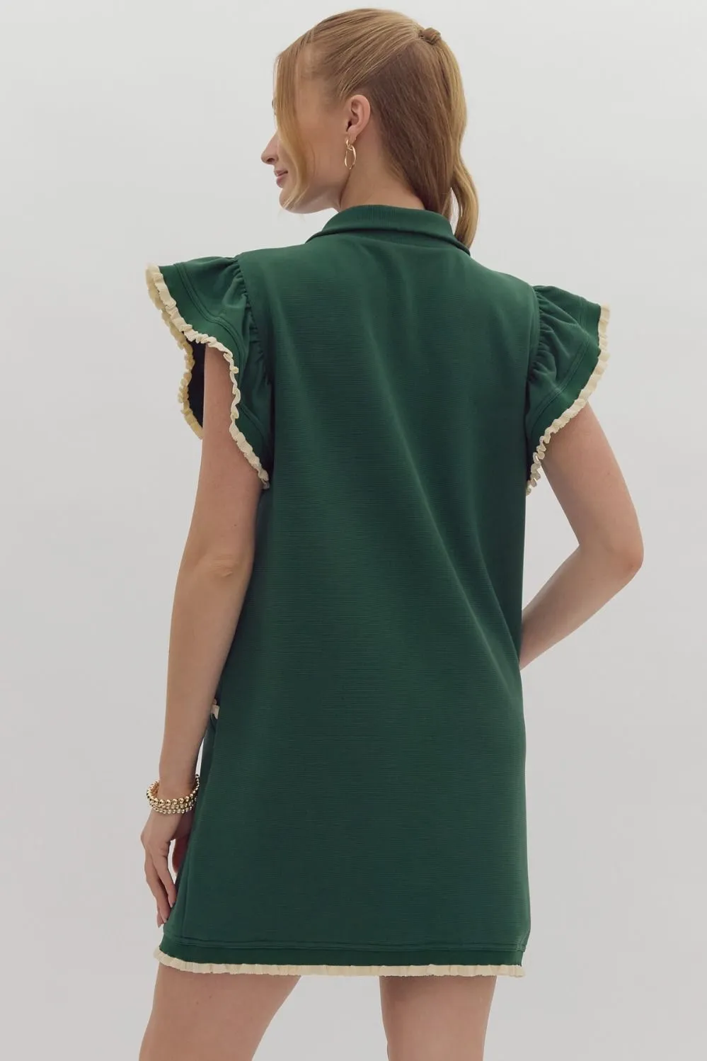 Ruffle Trim Dress