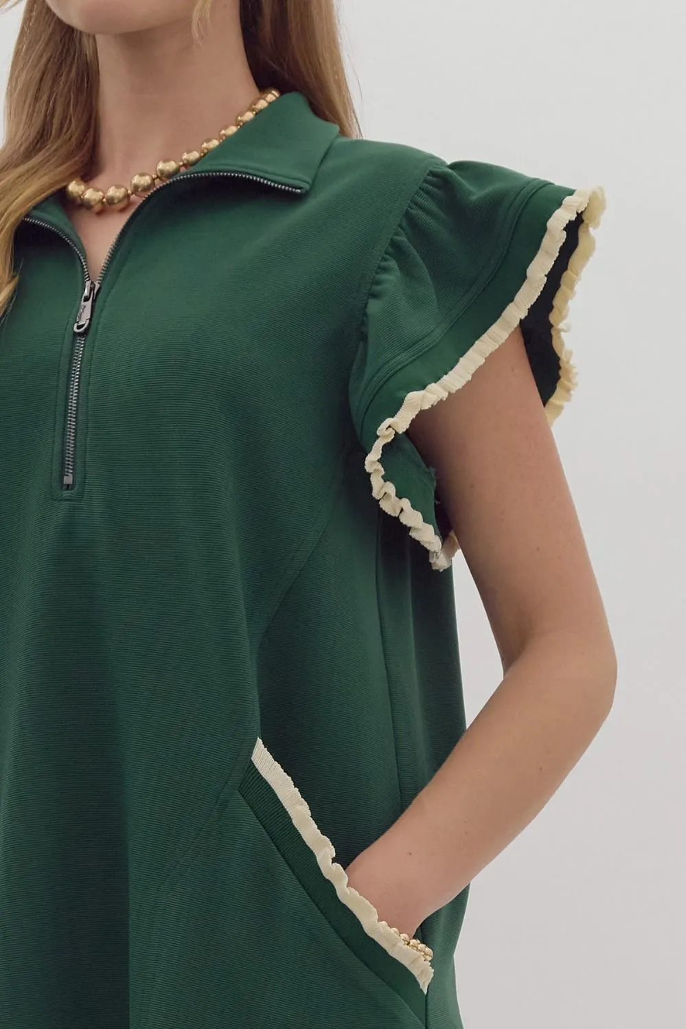 Ruffle Trim Dress