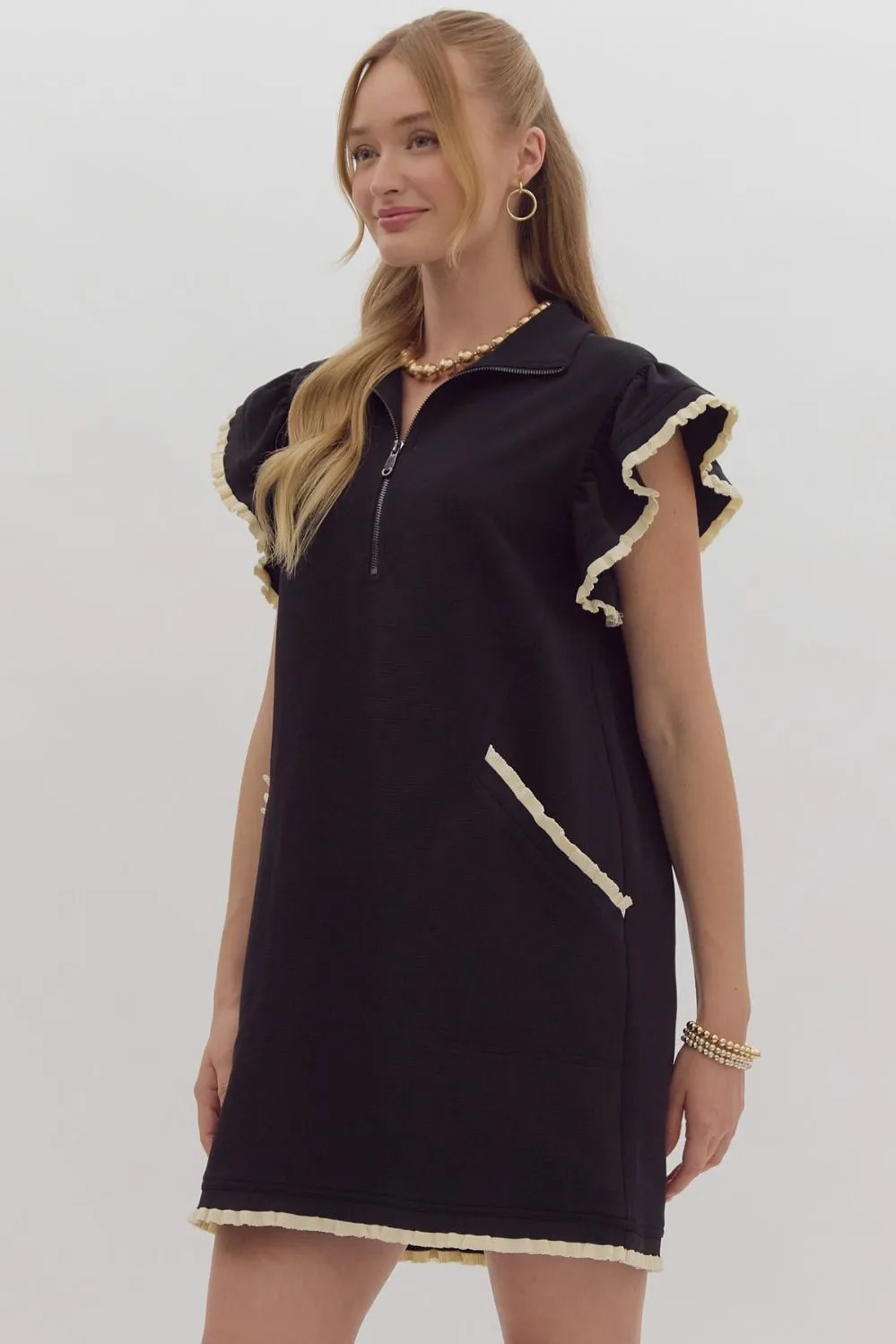 Ruffle Trim Dress