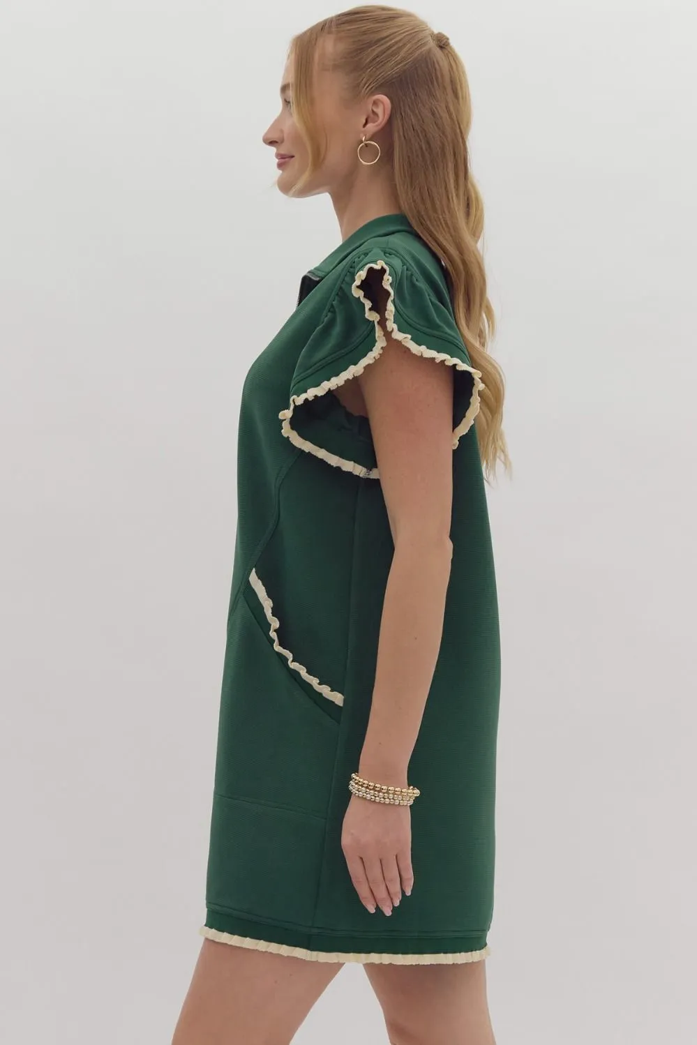 Ruffle Trim Dress