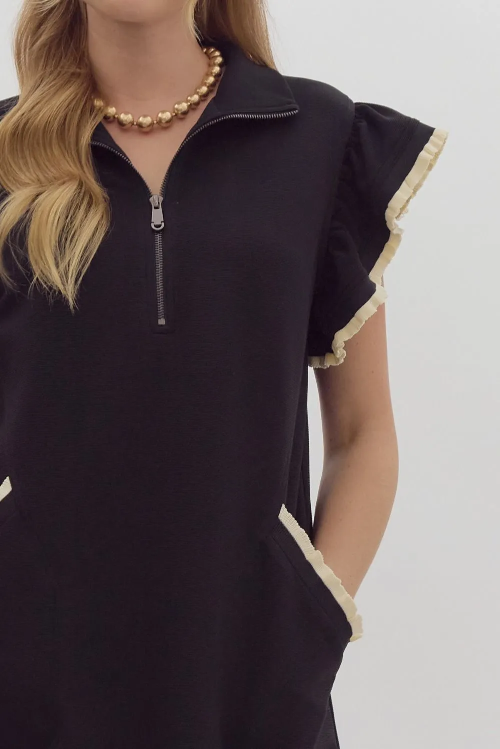 Ruffle Trim Dress