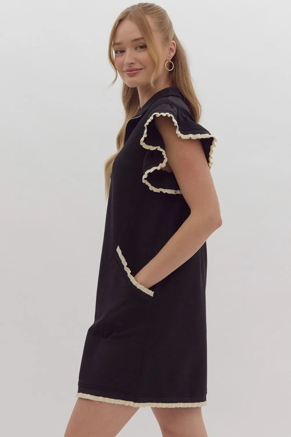 Ruffle Trim Dress