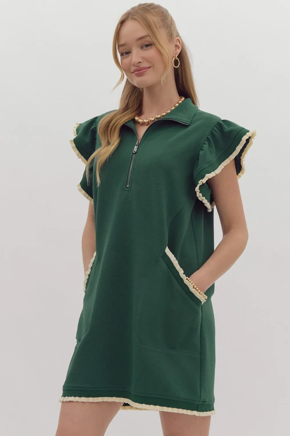 Ruffle Trim Dress