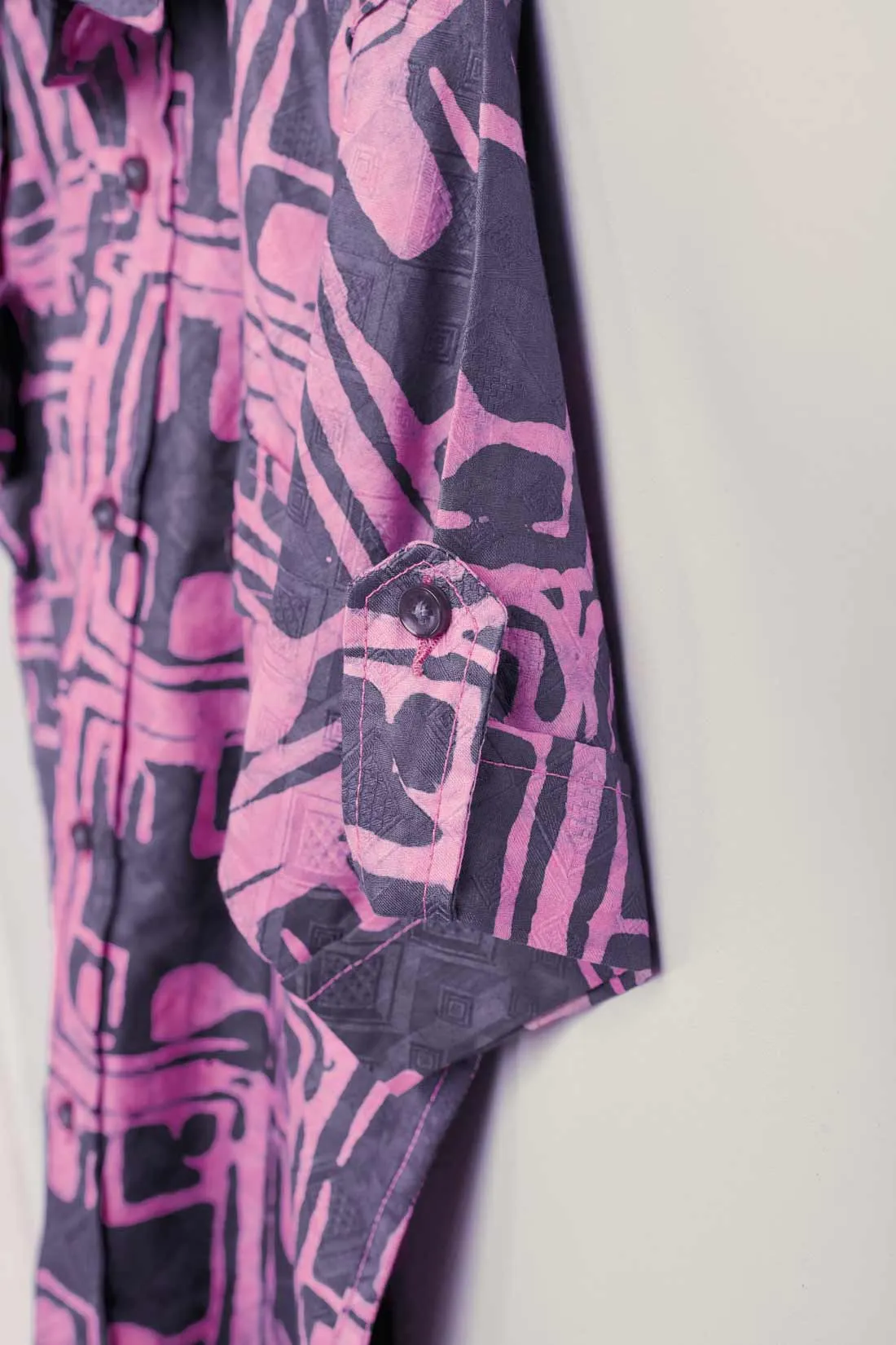 Short Sleeve Button Up Shirt - Coco Pink