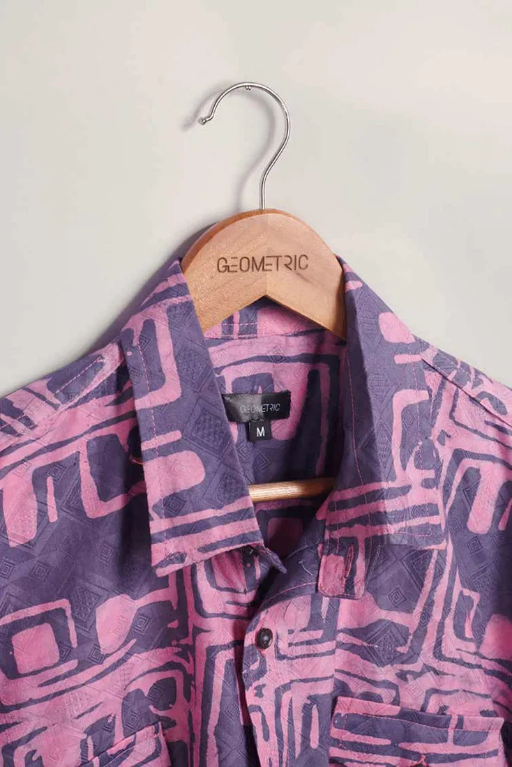 Short Sleeve Button Up Shirt - Coco Pink