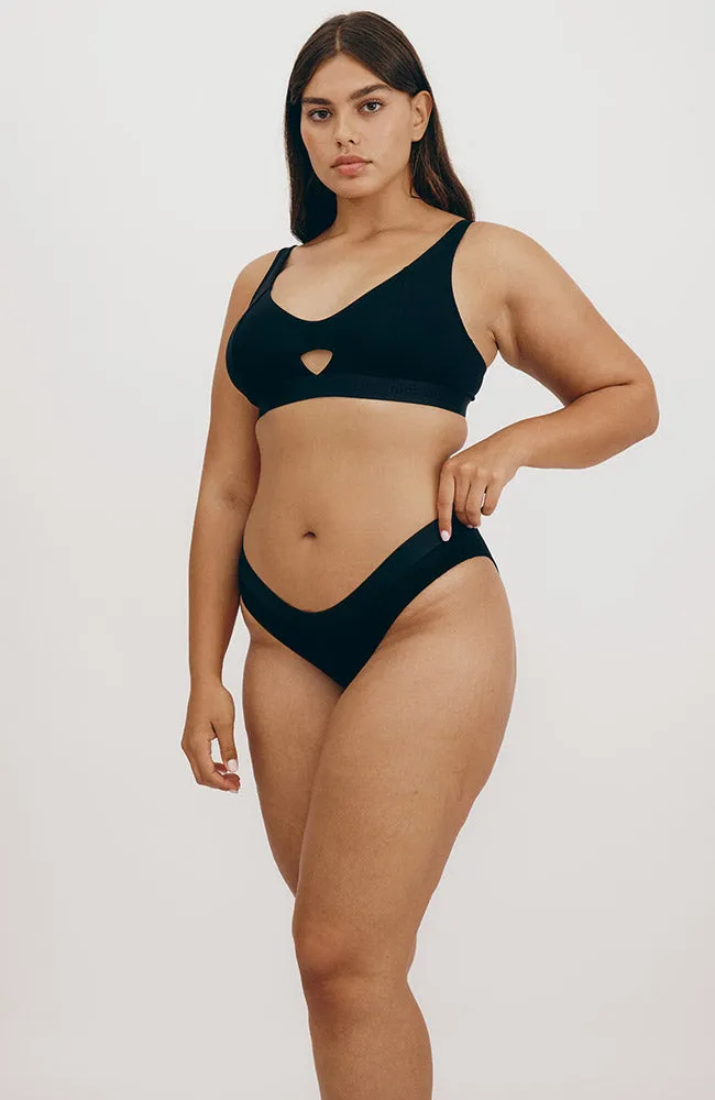 Soft touch bralette zwart
