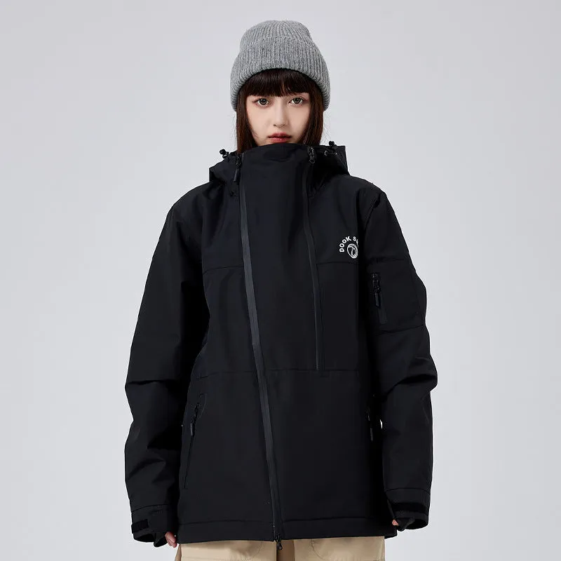 Solid Color Cargo Snowboard Jacket for Girls