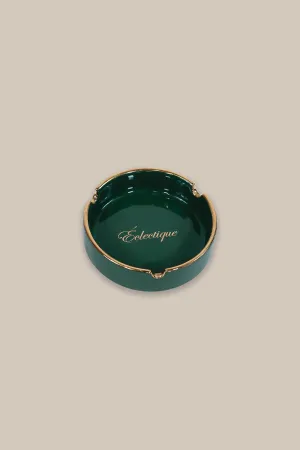Staple Gold Trim Ceramic Ashtray