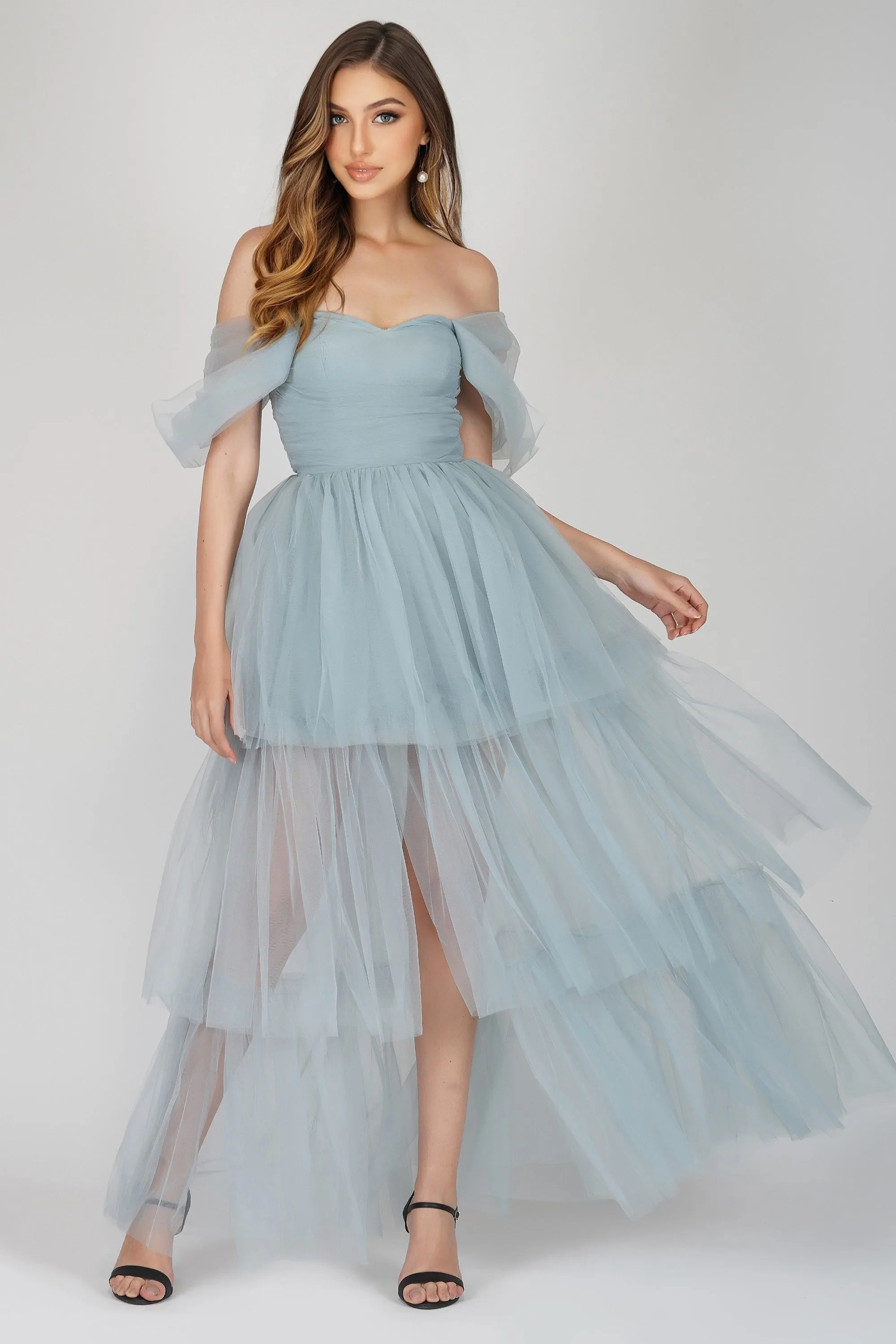 Sydney Dusty Blue Tulle Dress