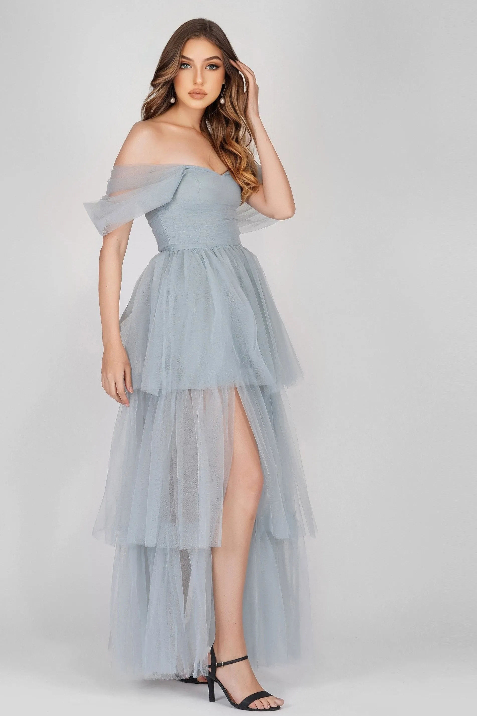 Sydney Dusty Blue Tulle Dress