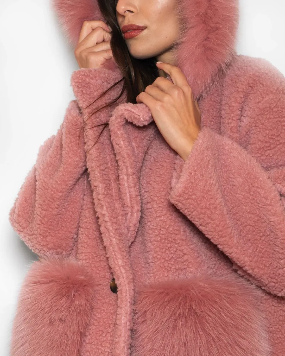 Teddy with pink hood