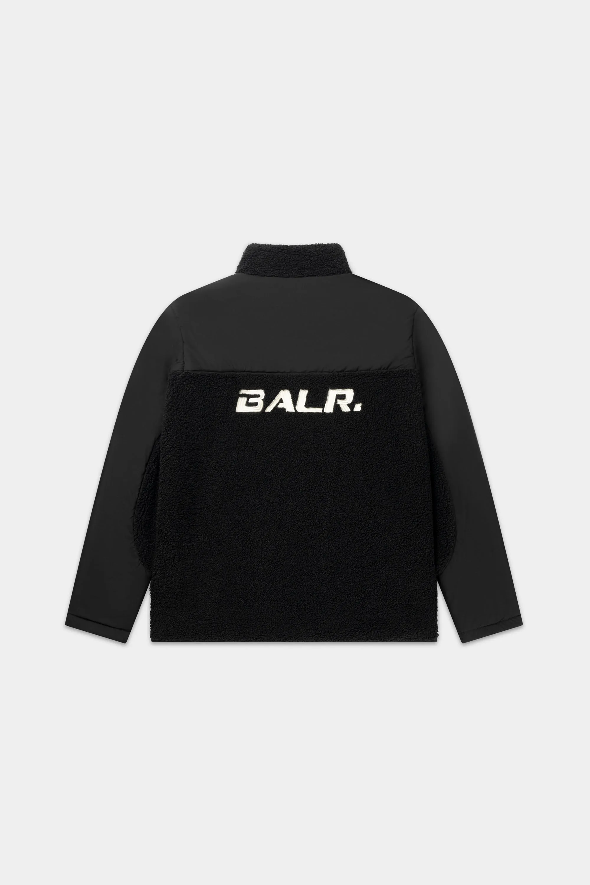 The Club Regular Fit Teddy Half Zip Jet Black