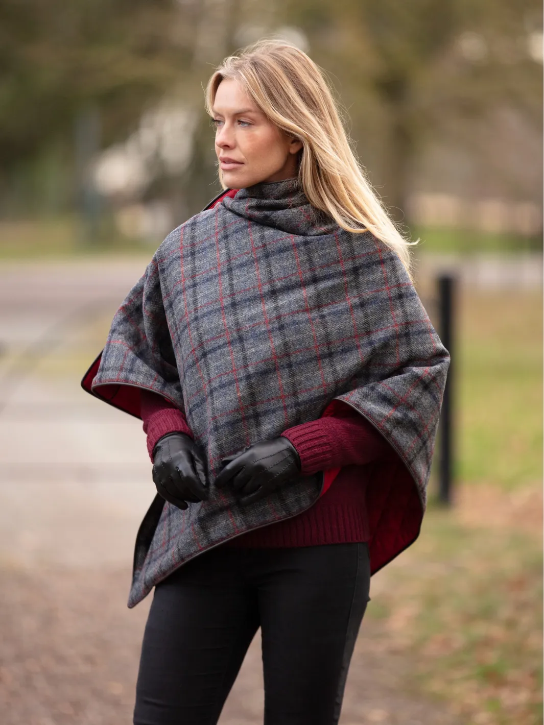 Tweed Shawl - Grey Multicheck