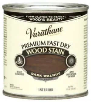 Varathane 262025 Premium Oil-Based Fast Dry Wood Stain, Dark Walnut, 1/2 Pt